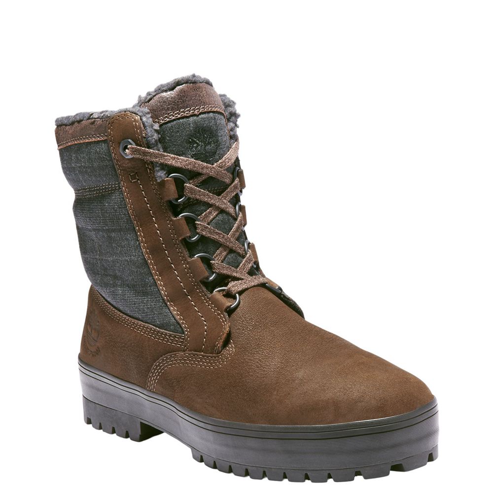 Timberland Μποτες Χιονιού Ανδρικα Βαθυ Καφε - Spruce Mountain Waterproof - Greece 8732516-JM